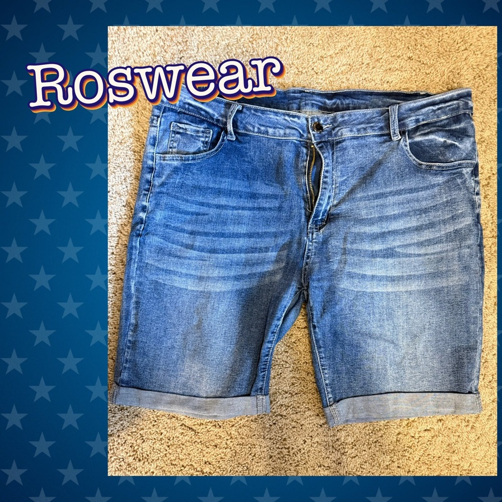 Roswear Cuffed Denim Shorts
